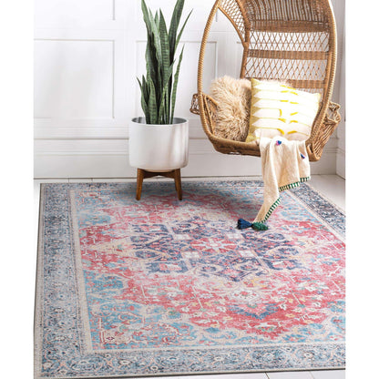 Tapis multi-surfaces traditionnel, vintage et vieilli, lavable en machine