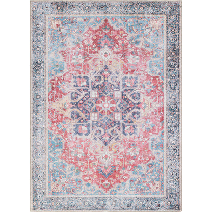 Tapis multi-surfaces traditionnel, vintage et vieilli, lavable en machine
