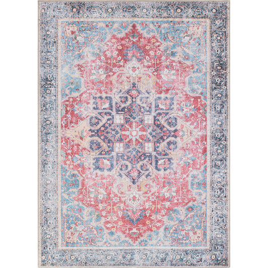 Tapis multi-surfaces traditionnel, vintage et vieilli, lavable en machine