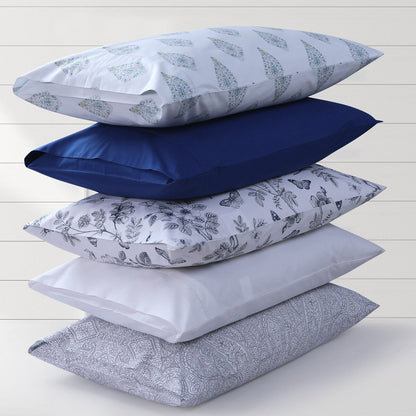 Parure de draps en percale de coton biologique 400 fils Tribeca Living à poches extra profondes