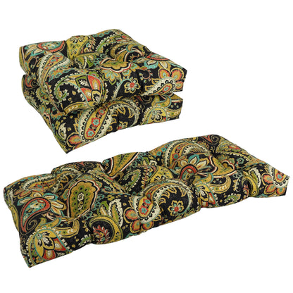 Ensemble de 3 coussins de canapé capitonnés pour intérieur/extérieur - 19 x 19/19 x 42