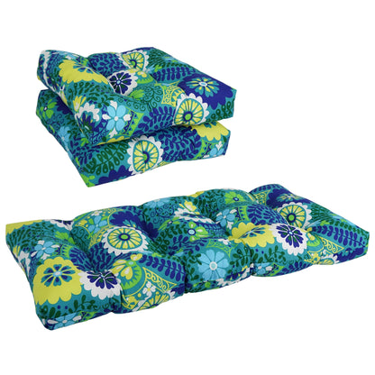 Ensemble de 3 coussins de canapé capitonnés pour intérieur/extérieur - 19 x 19/19 x 42