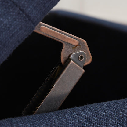 Banc ottoman de rangement capitonné, repose-pieds rectangulaire