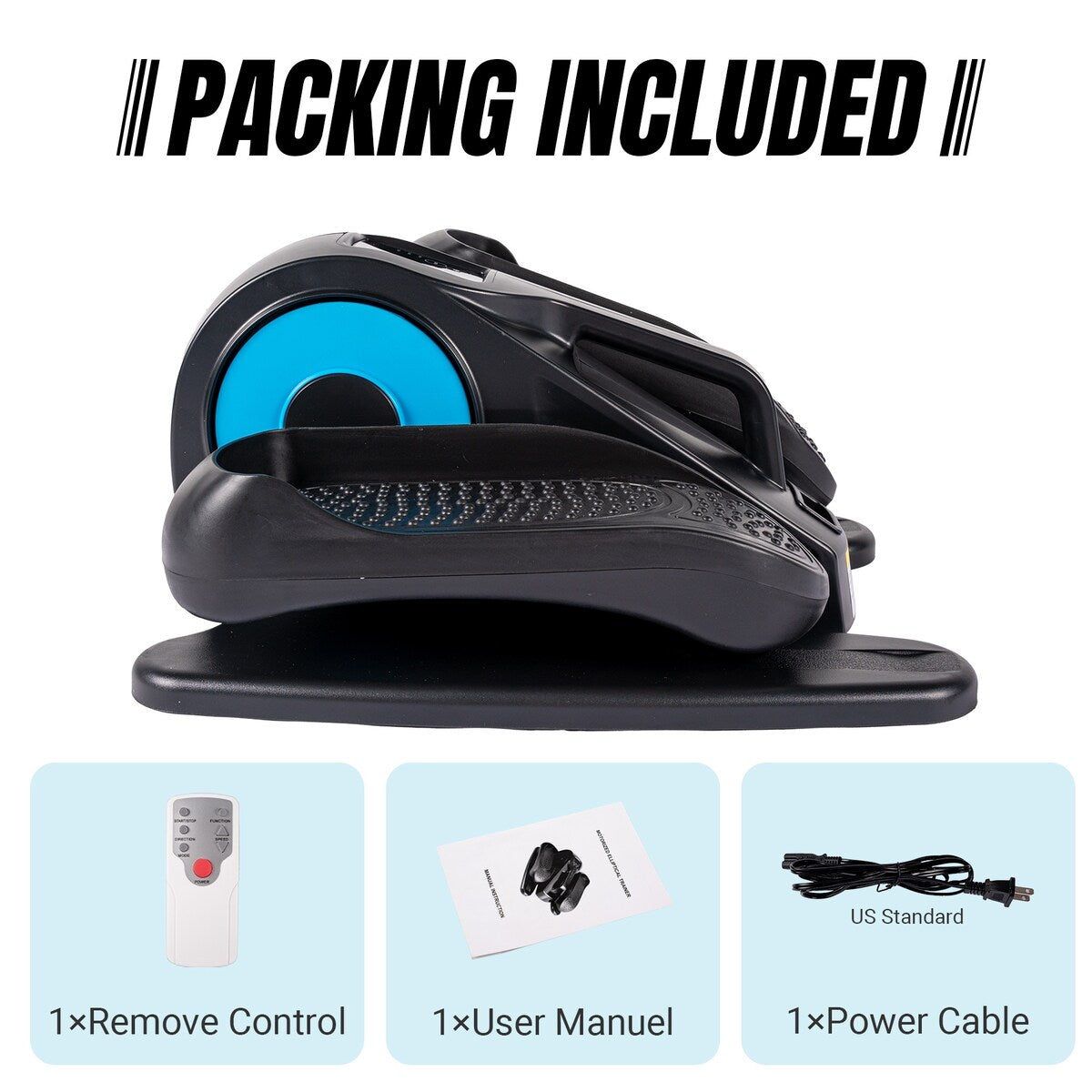 Vélo elliptique sous le bureau, avec télécommande, pédalier assis pour seniors, adultes et adolescents