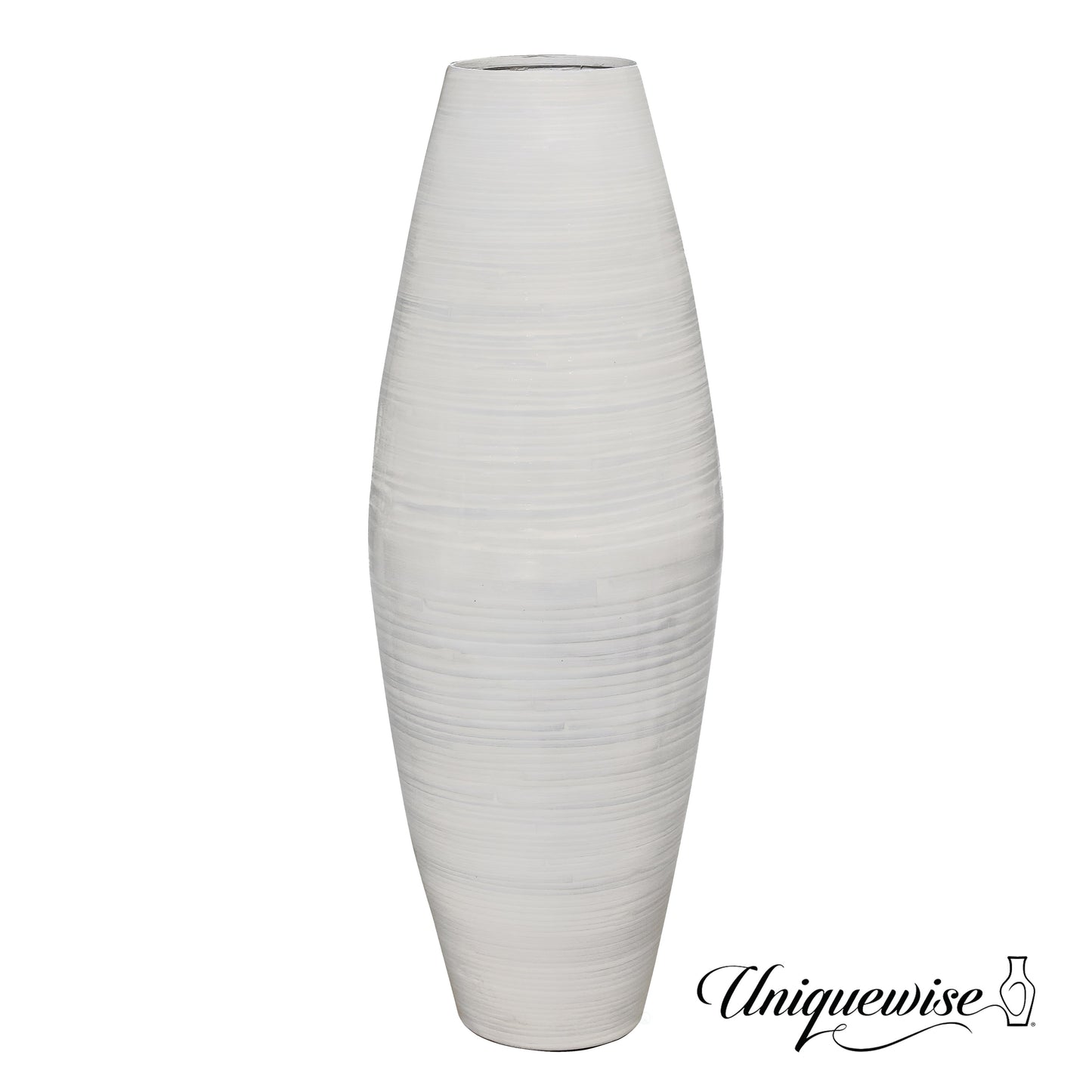Vase de sol cylindrique en bambou de grande taille, décoratif pour halls d'hôtel et spas, idéal pour le salon ou le couloir.