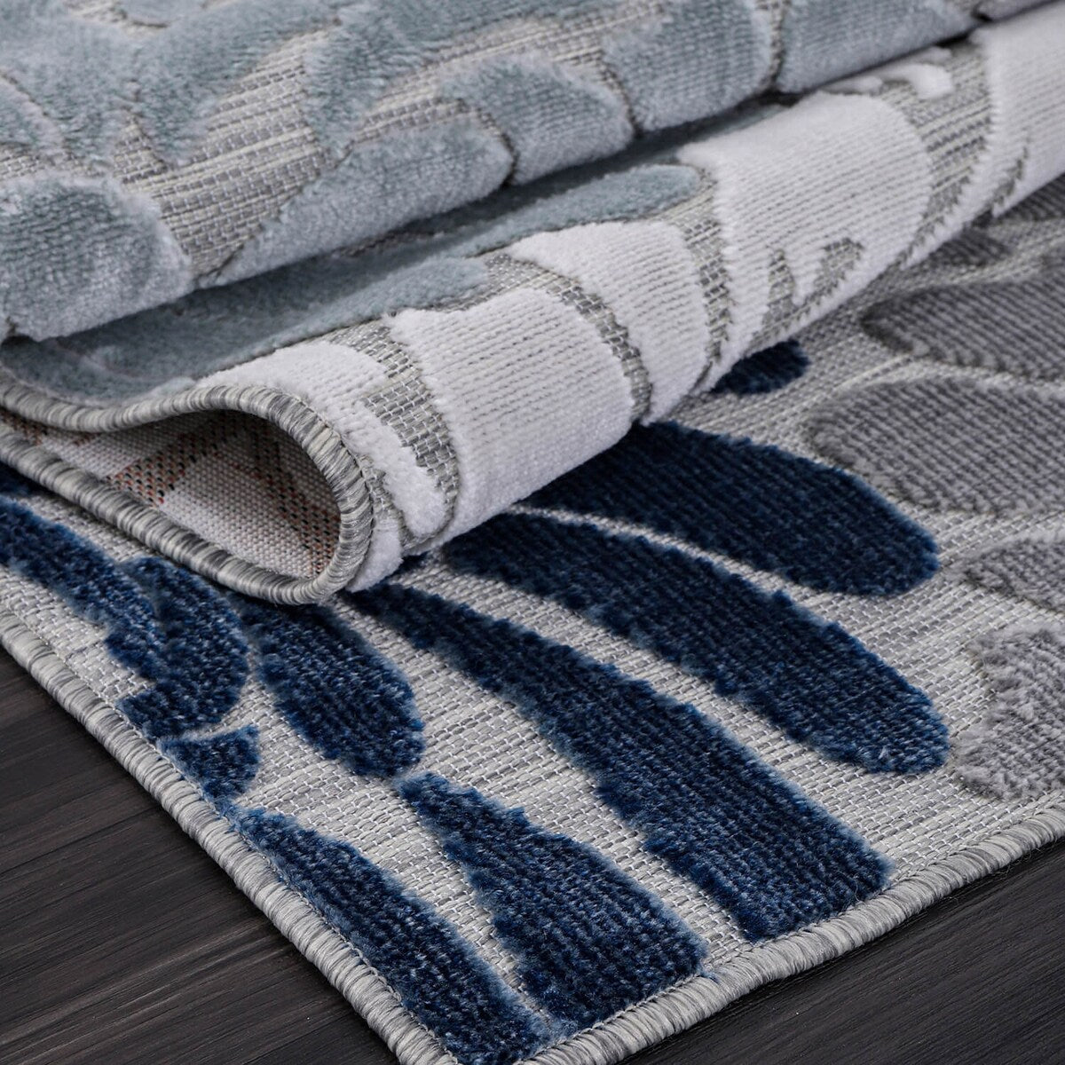 Tapis d'intérieur et d'extérieur à motif floral VILLADECOR, à poils courts et longs, pour terrasse