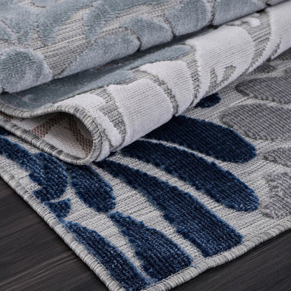 Tapis d'intérieur et d'extérieur à motif floral VILLADECOR, à poils courts et longs, pour terrasse