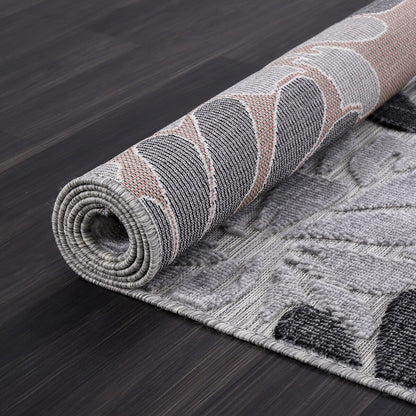 Tapis d'intérieur et d'extérieur à motif floral VILLADECOR, à poils courts et longs, pour terrasse