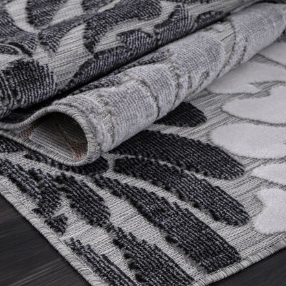 Tapis d'intérieur et d'extérieur à motif floral VILLADECOR, à poils courts et longs, pour terrasse