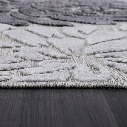 Tapis d'intérieur et d'extérieur à motif floral VILLADECOR, à poils courts et longs, pour terrasse