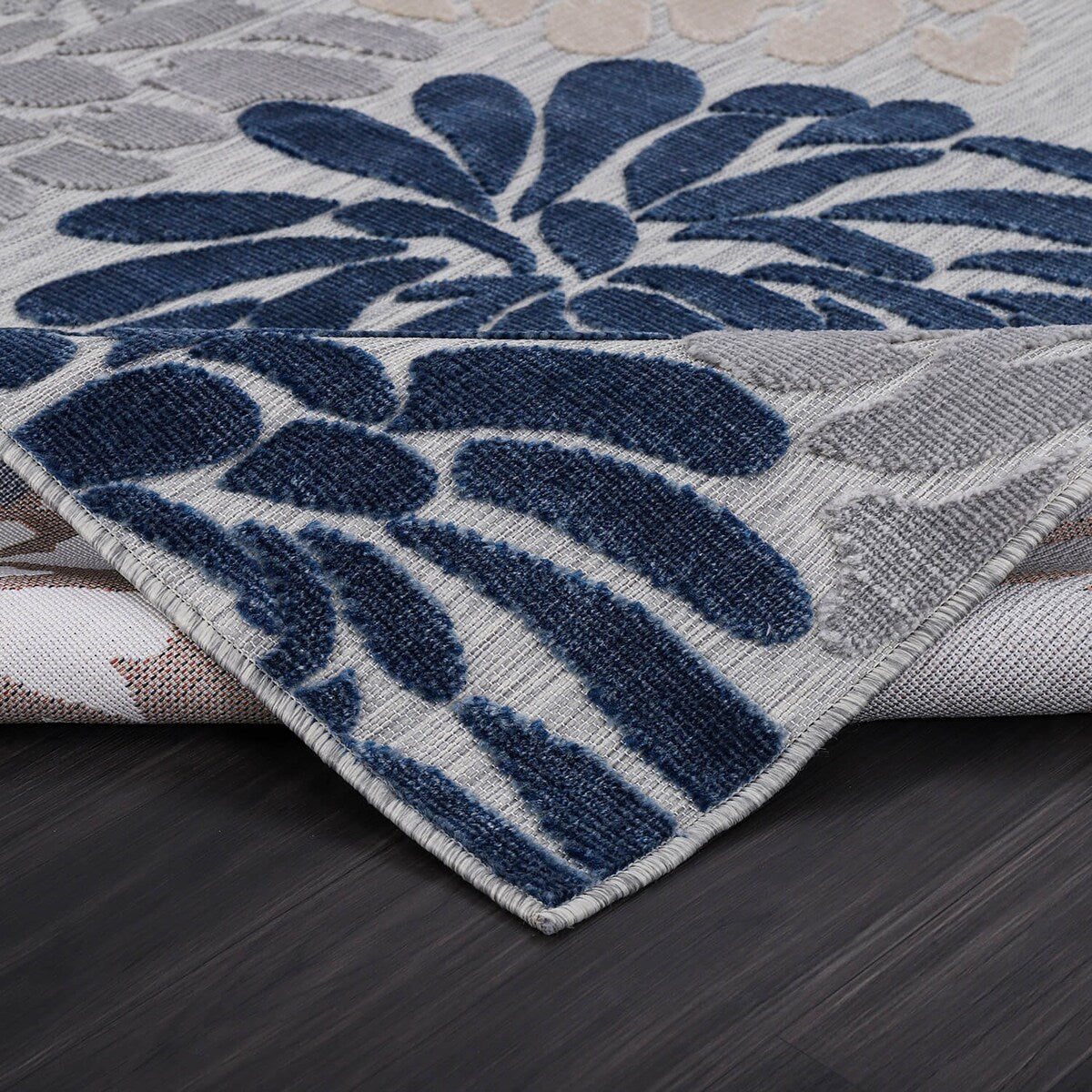 Tapis d'intérieur et d'extérieur à motif floral VILLADECOR, à poils courts et longs, pour terrasse