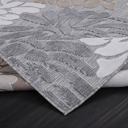 Tapis d'intérieur et d'extérieur à motif floral VILLADECOR, à poils courts et longs, pour terrasse