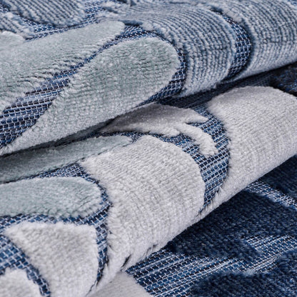 Tapis d'intérieur et d'extérieur à motif floral VILLADECOR, à poils courts et longs, pour terrasse