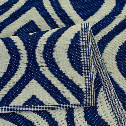 Tapis de sol d'extérieur léger et réversible en plastique recyclé Venice