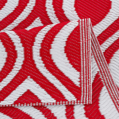 Tapis de sol d'extérieur léger et réversible en plastique recyclé Venice