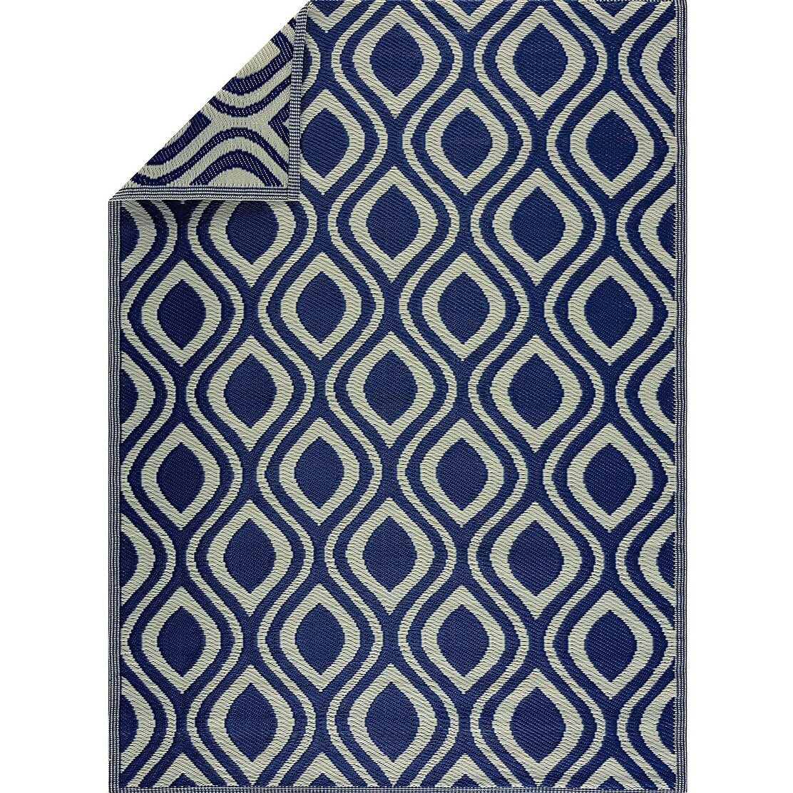 Tapis de sol d'extérieur léger et réversible en plastique recyclé Venice