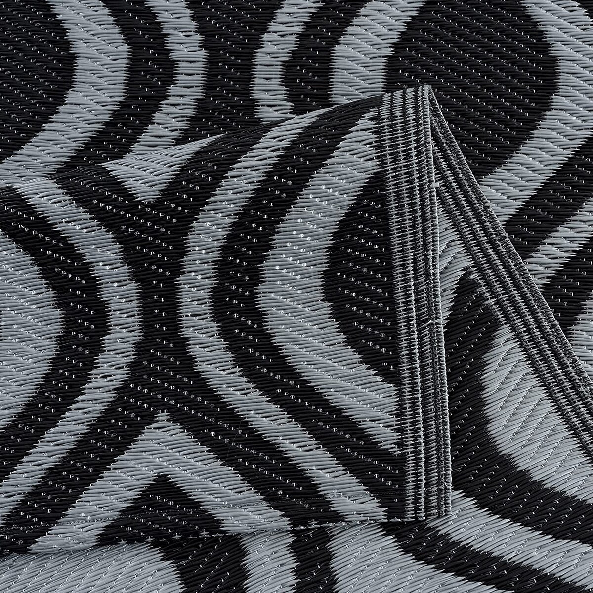 Tapis de sol d'extérieur léger et réversible en plastique recyclé Venice