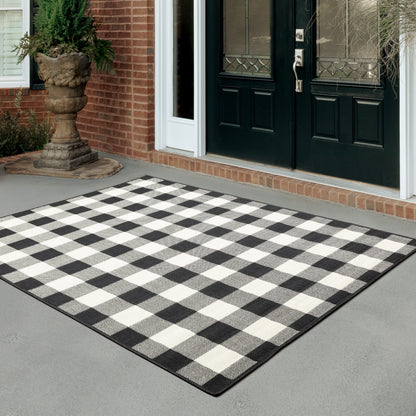 Tapis d'intérieur/extérieur à carreaux vichy de Malte de Vista Home