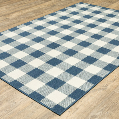 Tapis d'intérieur/extérieur à carreaux vichy de Malte de Vista Home