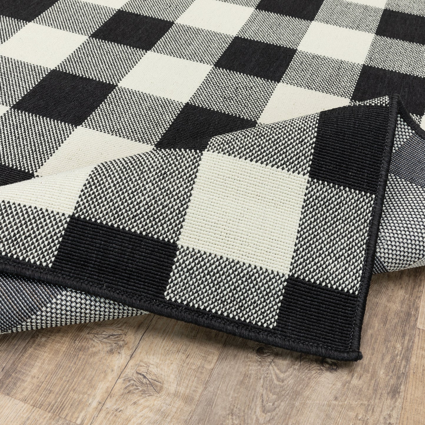 Tapis d'intérieur/extérieur à carreaux vichy de Malte de Vista Home