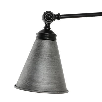 Applique murale industrielle à bras pivotant WINGBO avec abat-jour en métal, paquet de 2...