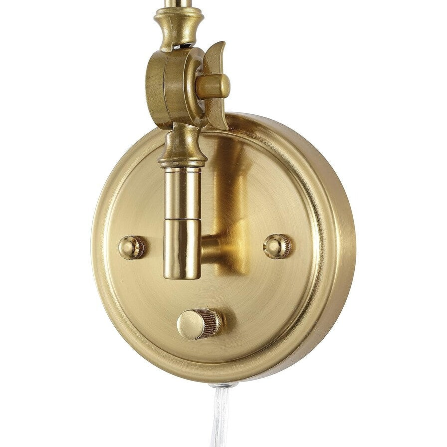 Applique murale industrielle à bras pivotant WINGBO avec abat-jour en métal, paquet de 2...