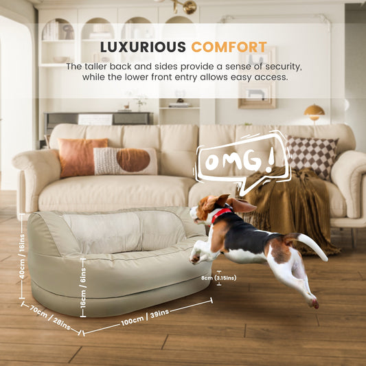 WOWMAX Lit orthopédique imperméable en mousse pour chien de grande taille