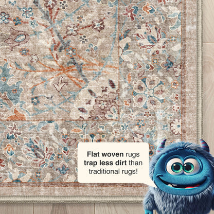 Tapis tissé à plat vintage Emilia Asha Well Woven