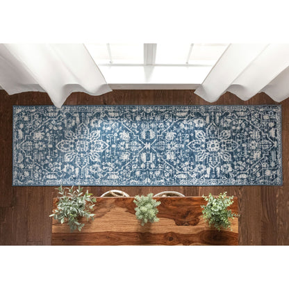 Tapis oriental bohème vintage à motif floral bien tissé Dazzle Disa