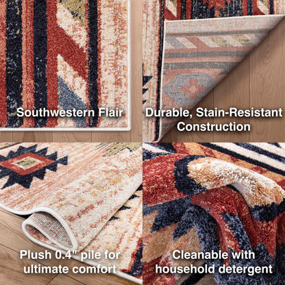 Tapis tribal du sud-ouest de Tulsa Lea bien tissé