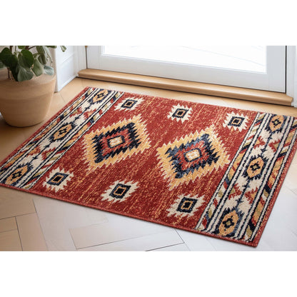 Tapis tribal du sud-ouest de Tulsa Lea bien tissé