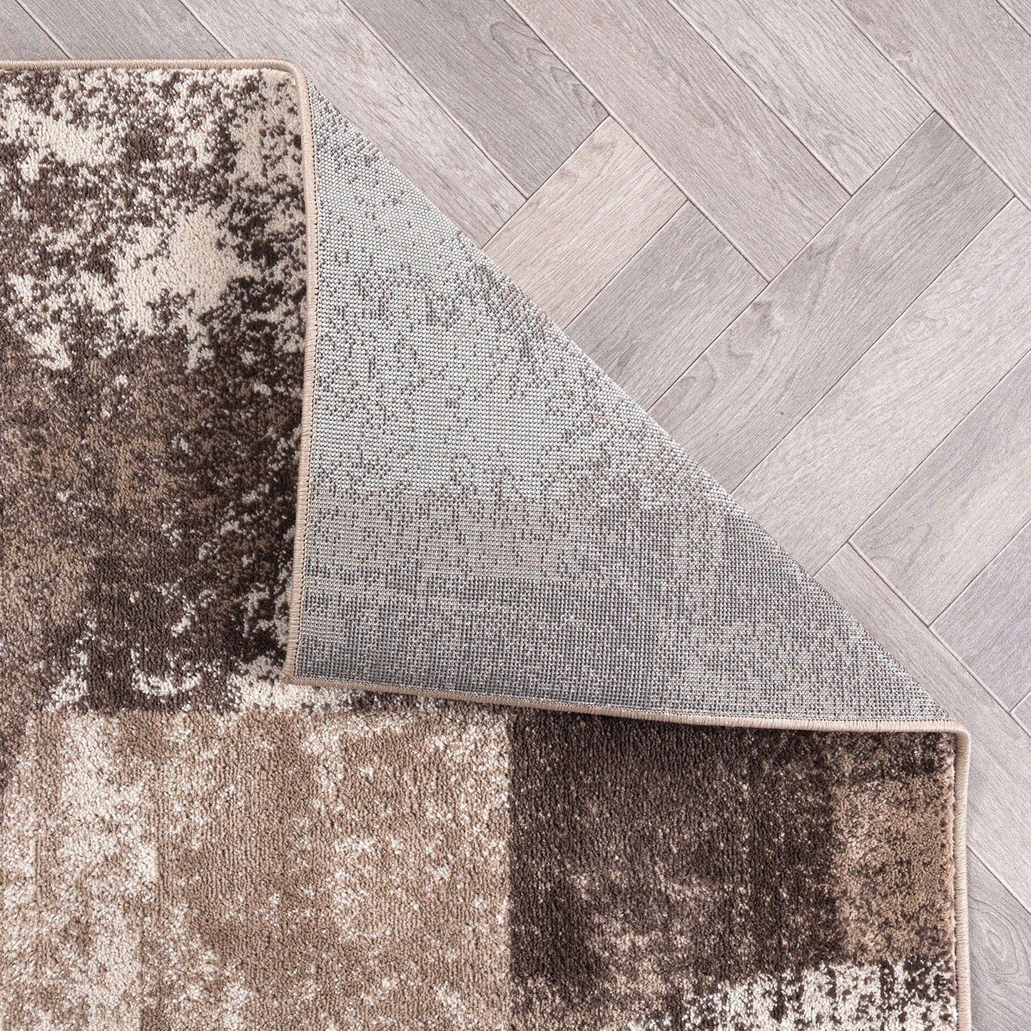 Tapis circulaire abstrait en polypropylène fabriqué à la machine, World Rug Gallery