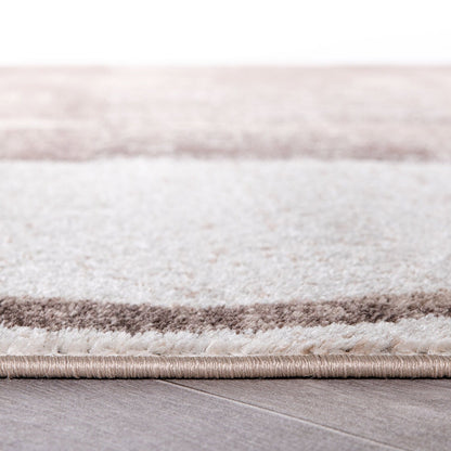 Tapis circulaire abstrait en polypropylène fabriqué à la machine, World Rug Gallery