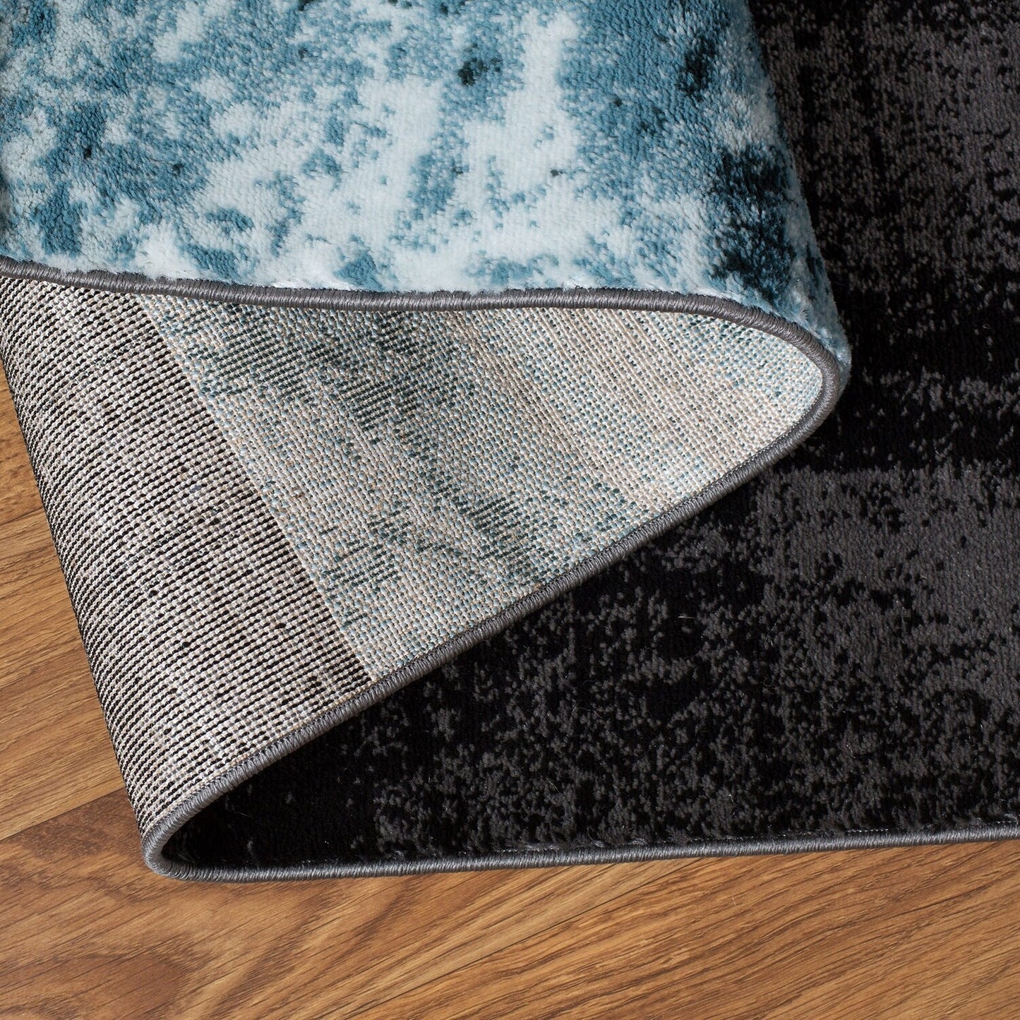 Tapis circulaire abstrait en polypropylène fabriqué à la machine, World Rug Gallery