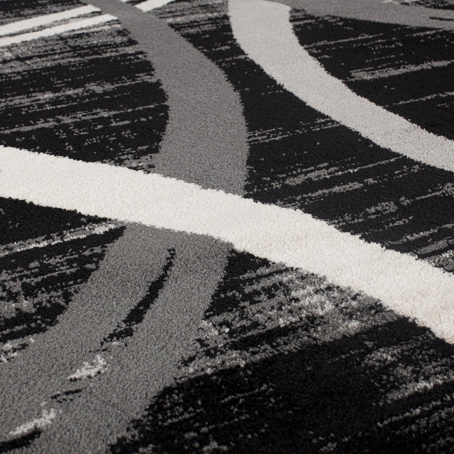 Tapis contemporain à motifs abstraits de cercles de la World Rug Gallery