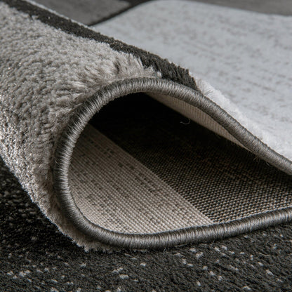 Tapis contemporain moderne à blocs de couleurs en boîte de la World Rug Gallery