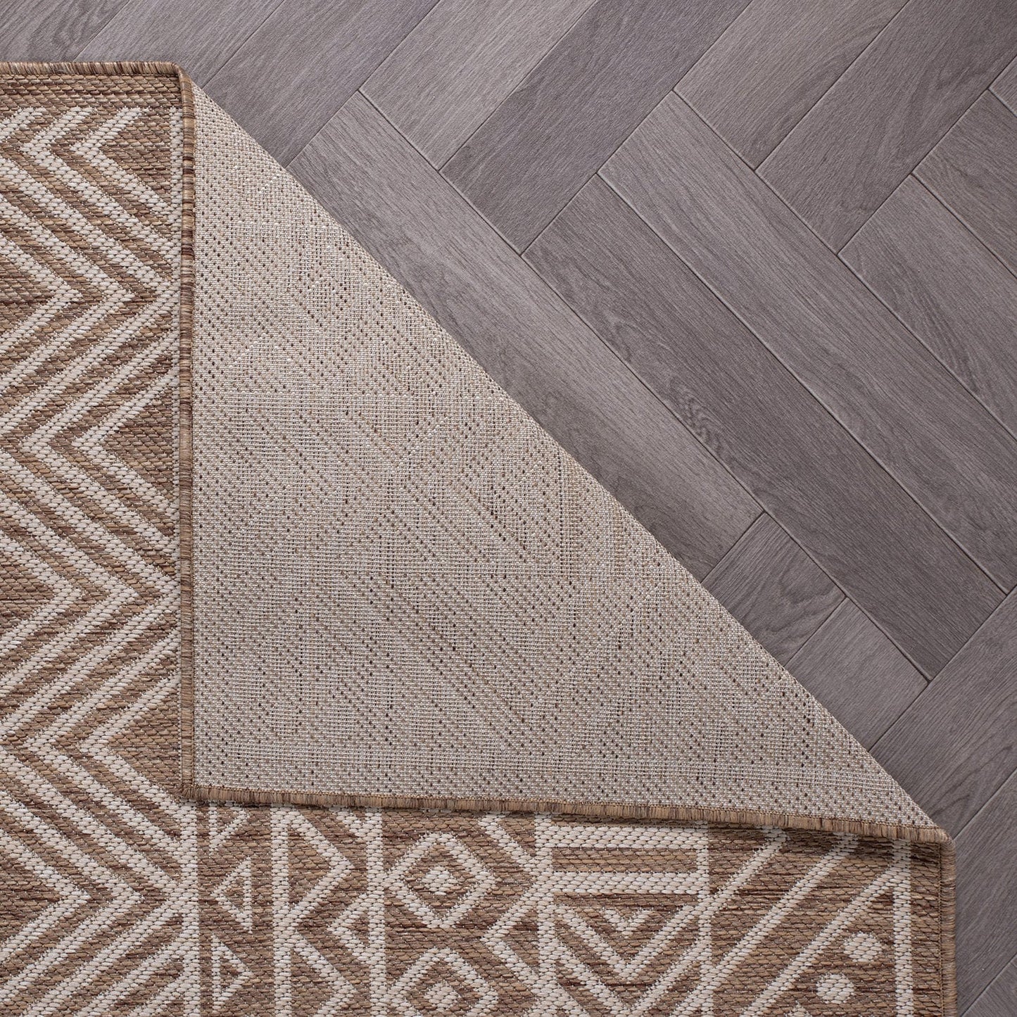 Tapis d'intérieur/extérieur texturé à motif géométrique bohème vieilli World Rug Gallery