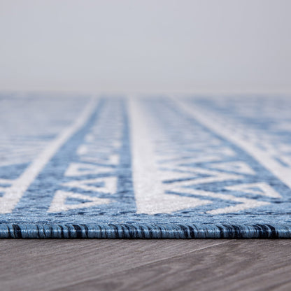 Tapis d'intérieur/extérieur texturé à motif géométrique bohème vieilli World Rug Gallery