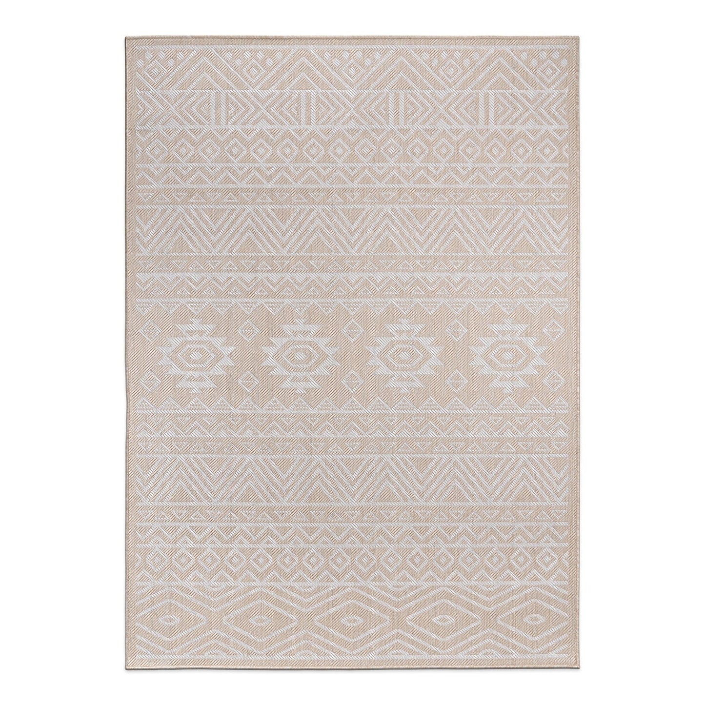 Tapis d'intérieur/extérieur texturé à motif géométrique bohème vieilli World Rug Gallery