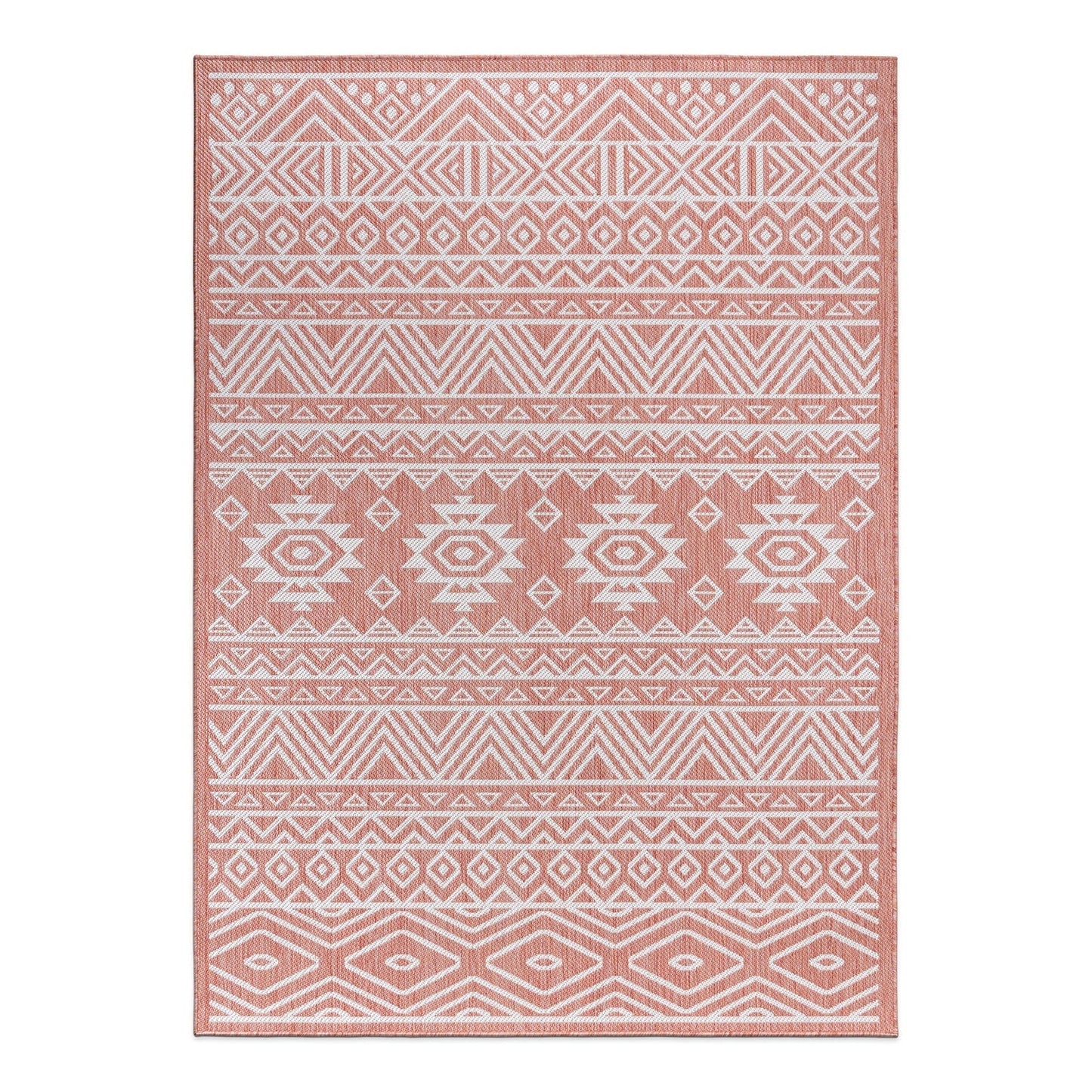 Tapis d'intérieur/extérieur texturé à motif géométrique bohème vieilli World Rug Gallery