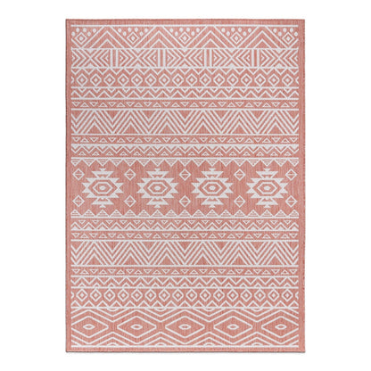 Tapis d'intérieur/extérieur texturé à motif géométrique bohème vieilli World Rug Gallery