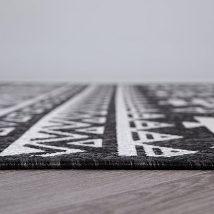 Tapis d'intérieur/extérieur texturé à motif géométrique bohème vieilli World Rug Gallery