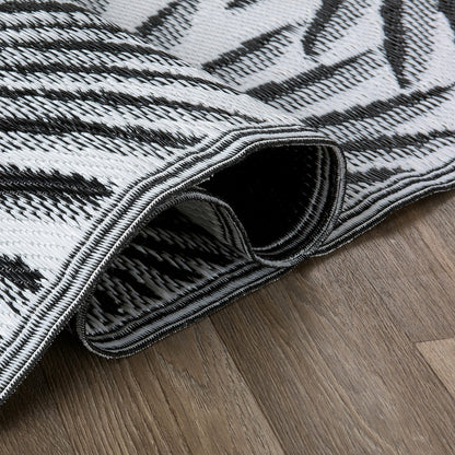 Tapis d'extérieur réversibles en plastique recyclé à motifs floraux tropicaux de la World Rug Gallery