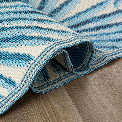 Tapis d'extérieur réversibles en plastique recyclé à motifs floraux tropicaux de la World Rug Gallery