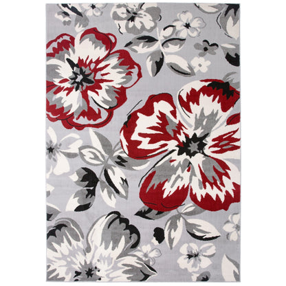Tapis moderne à motif floral de la World Rug Gallery