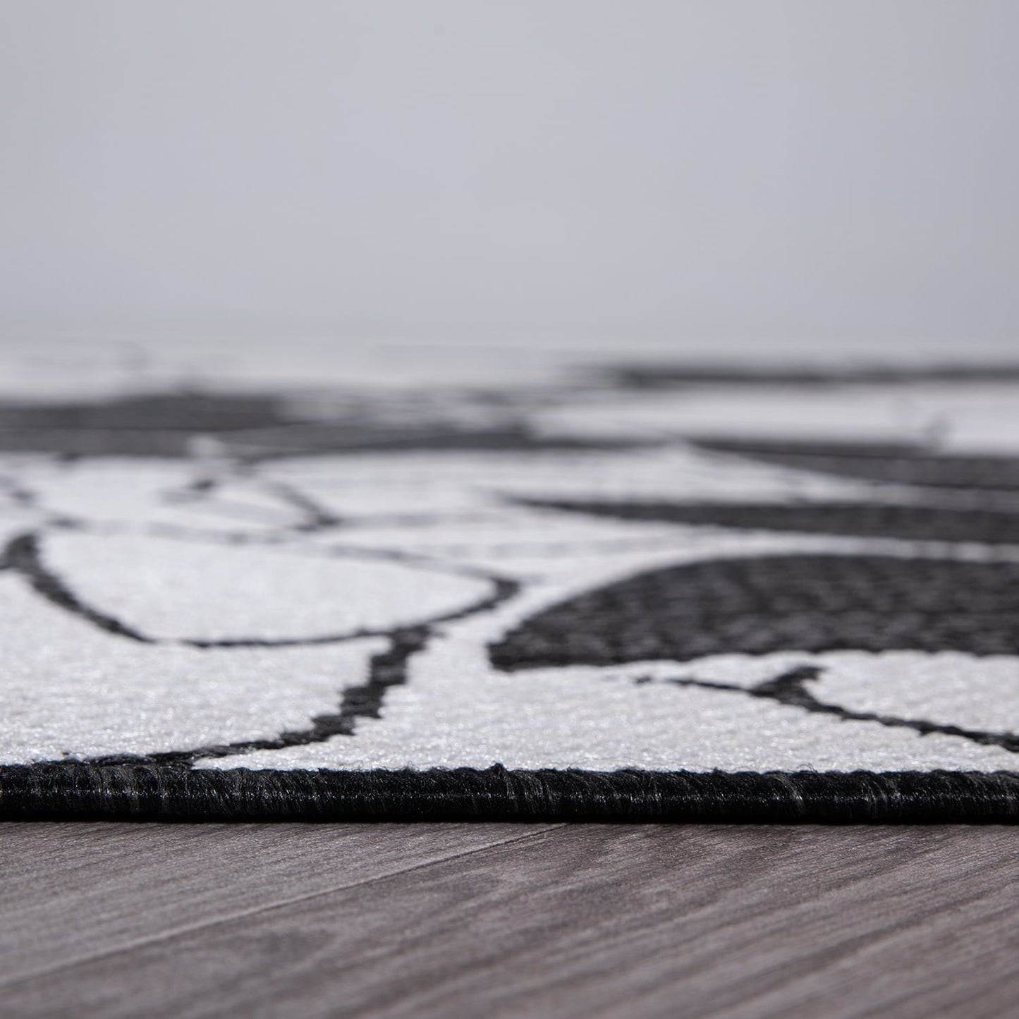 Tapis d'intérieur/extérieur texturé à motif floral moderne World Rug Gallery