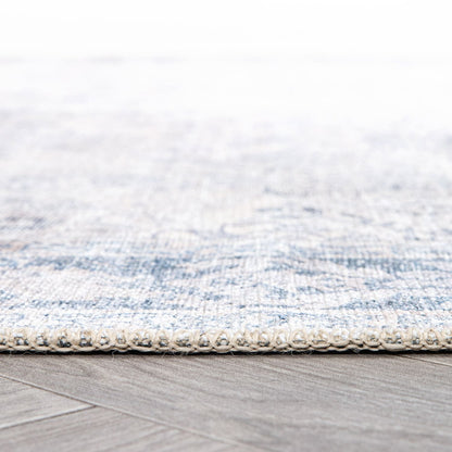 Tapis de transition World Rug Gallery, style vintage, antidérapant, lavable en machine, avec bordures