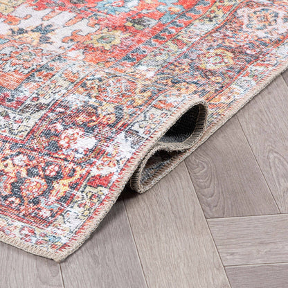 Tapis antidérapant lavable en machine, style transitionnel et vieilli, de la World Rug Gallery