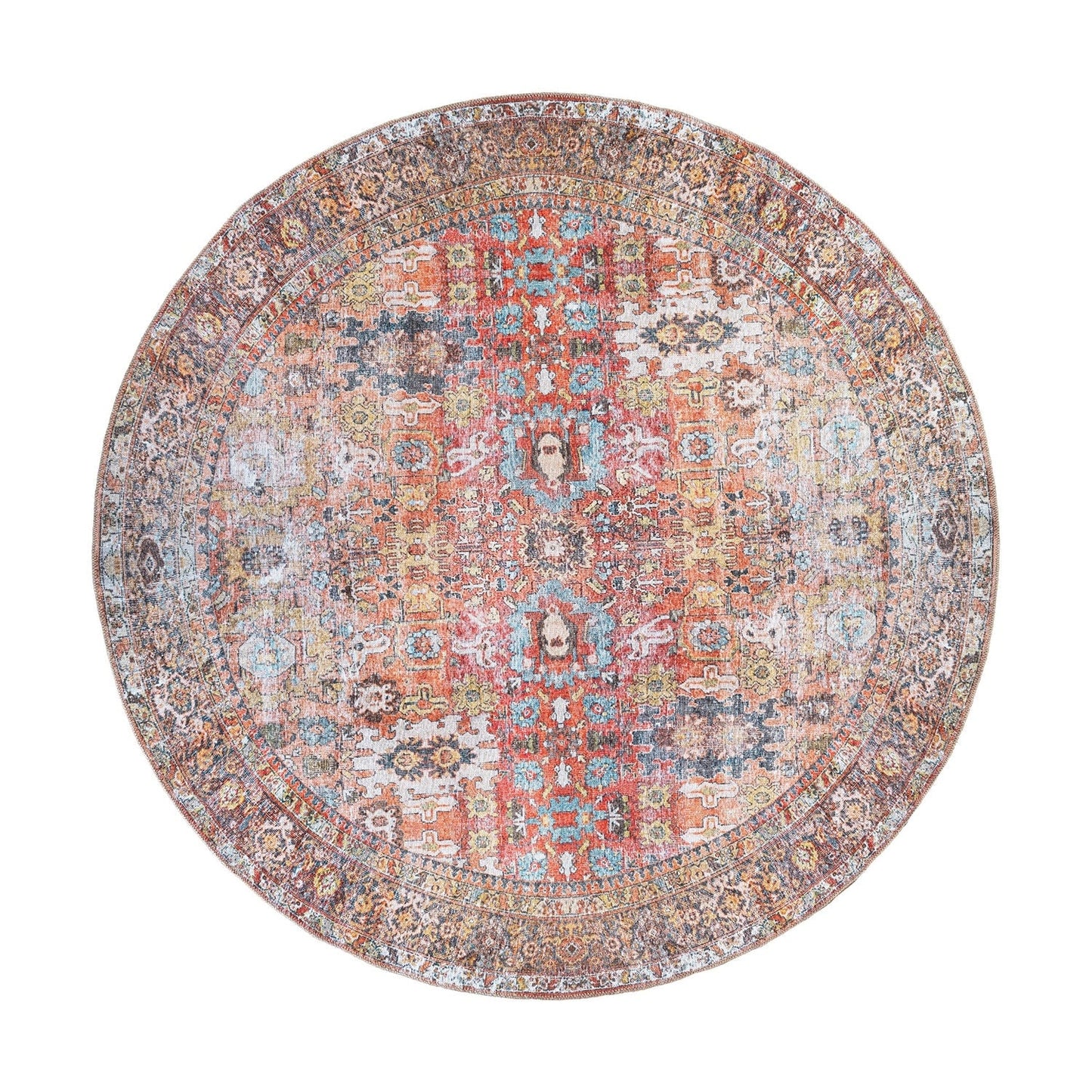 Tapis antidérapant lavable en machine, style transitionnel et vieilli, de la World Rug Gallery