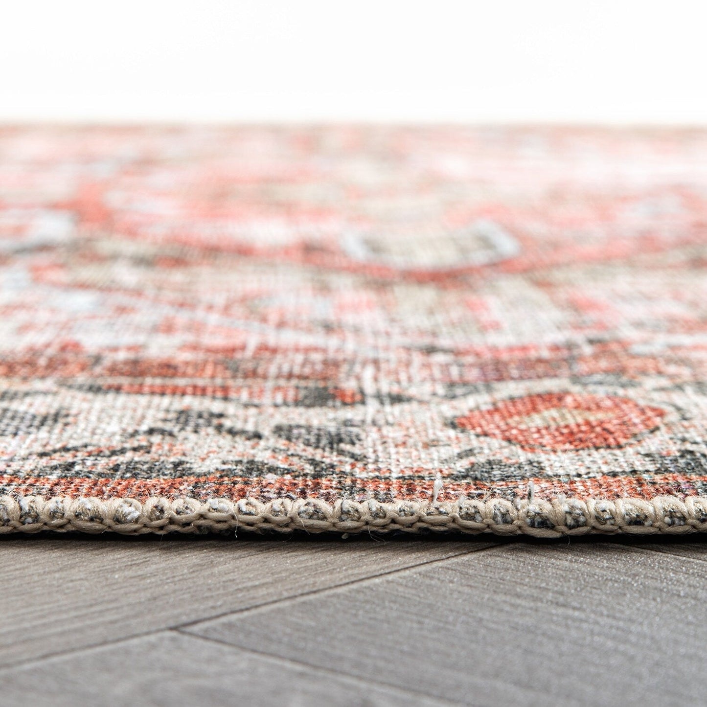 Tapis antidérapant lavable en machine à motif médaillon bohème vintage World Rug Gallery